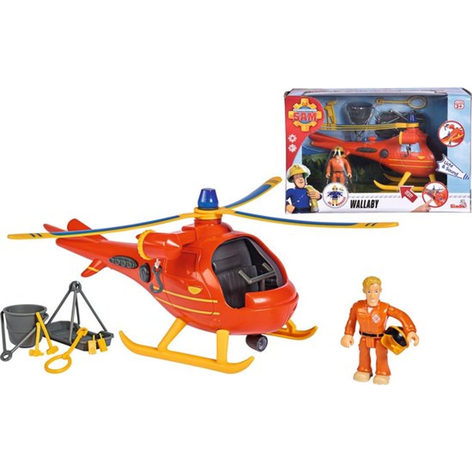 Brandweerman Sam Heli + Figuur Battery Operated