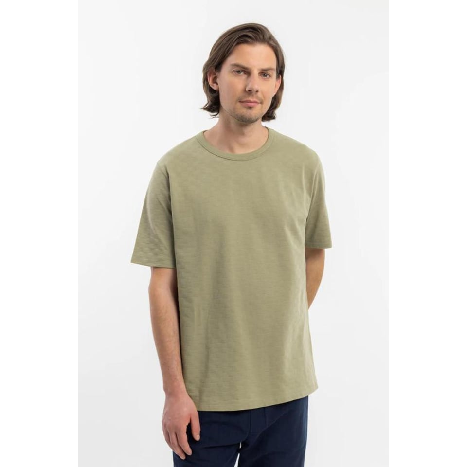 Rotholz Tonal Check T-Shirt Seafoam Green