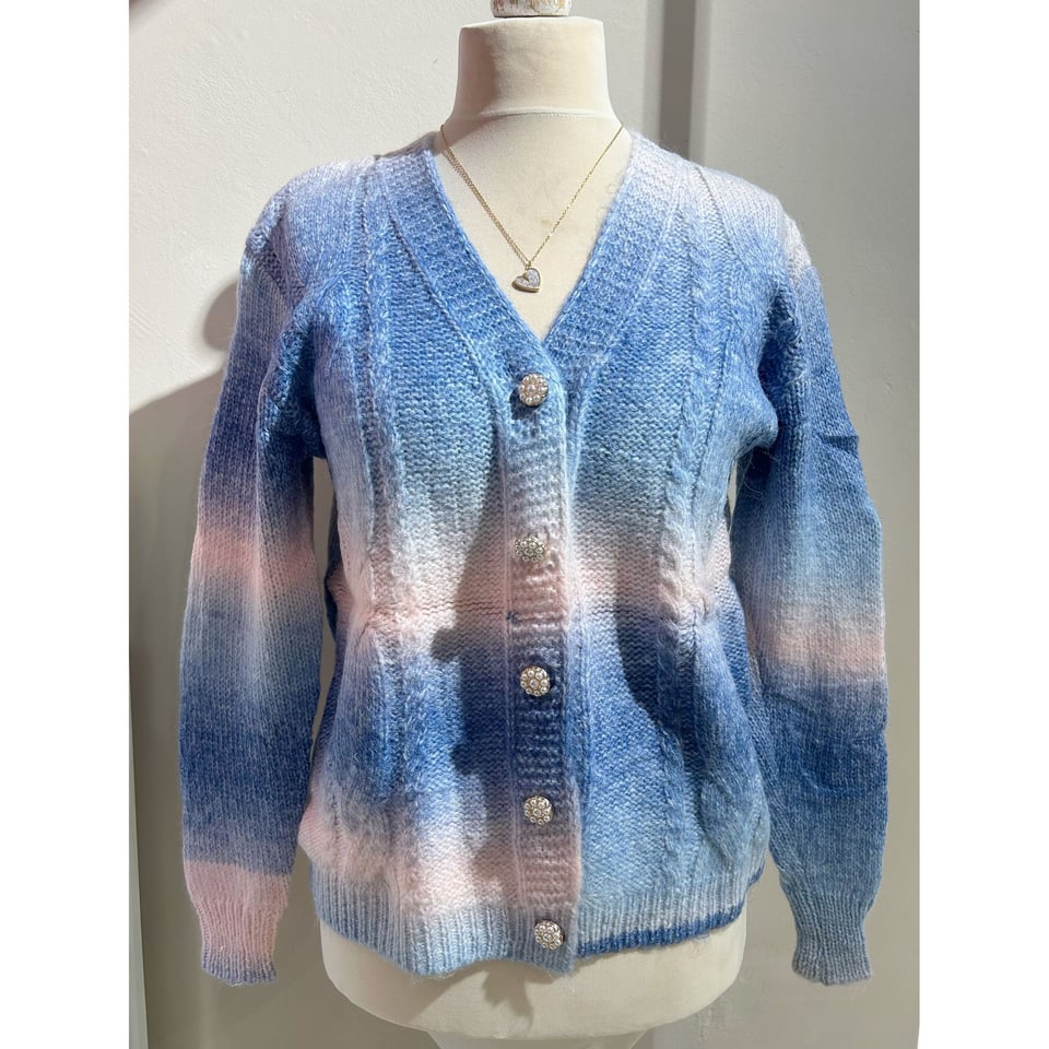 LaJolly Cardigan - Rainbow lila blue