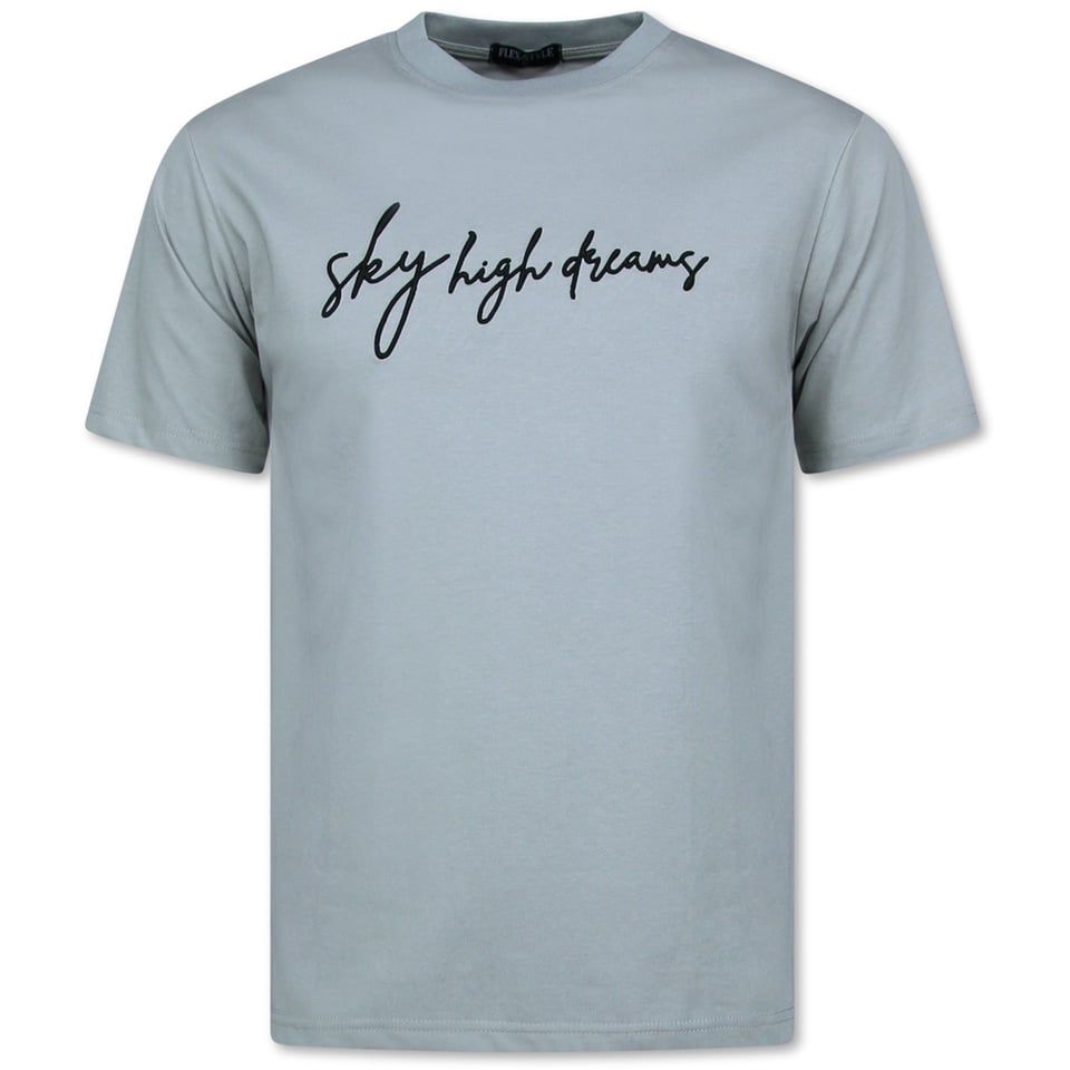 Oversized T Shirt Heren - T Shirt Heren Met Print - Funny Shirt - 698 - Grijs