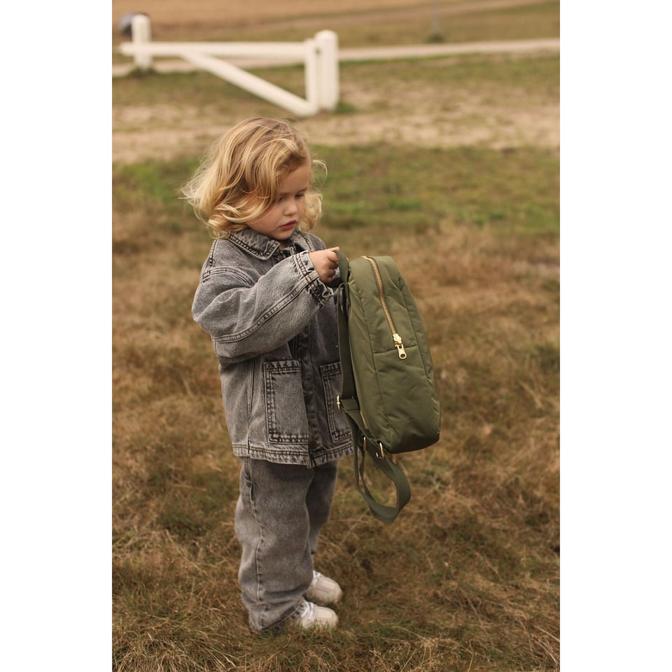 Green Puffy Mini Backpack