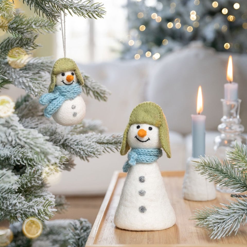 Hanger Sneeuwpop IJsblauw