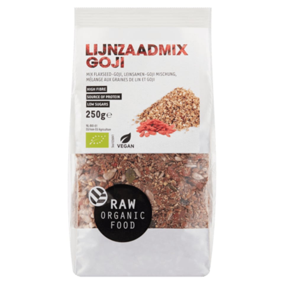 Raw Organic Food Lijnzaadmix Goji Bio