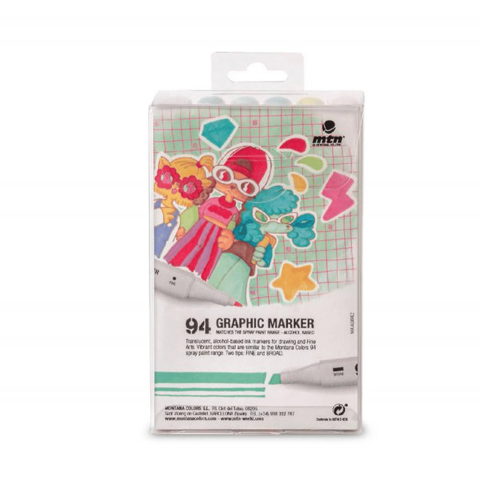 94 Graphic Marker Pastel Colors 12 Pack