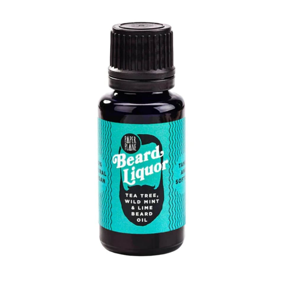 Paper Plane Beard Liquor Beard Oil Tea Tree, Wild Mint & Lime