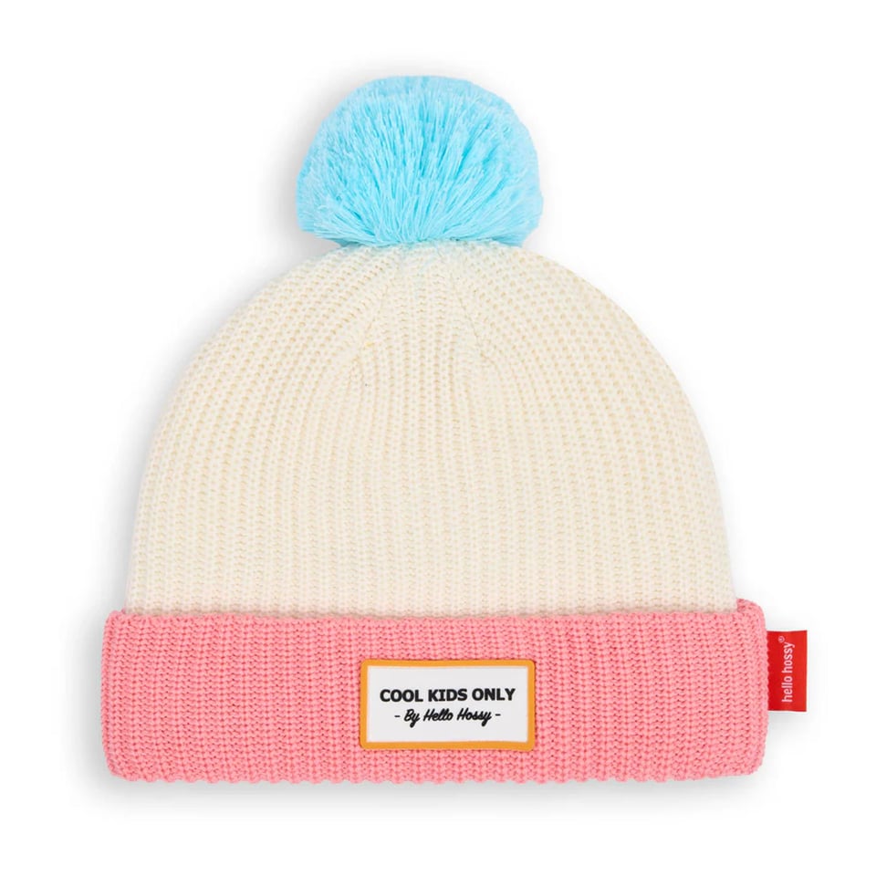 Hello Hossy Beanie Block Pink Ice