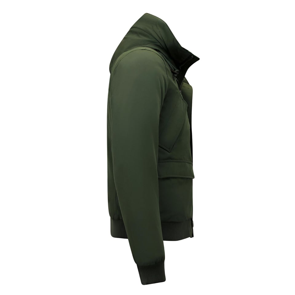 Heren Winterjas Kort Met Capuchon - 8002 - Groen