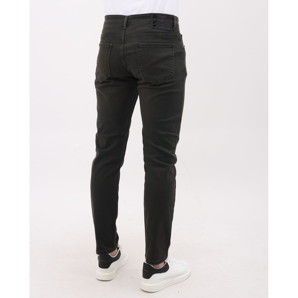 Spijkerbroek Mannen - Regular Fit - Heren Jeans Stretch - MM-R-17 - Donker Groen