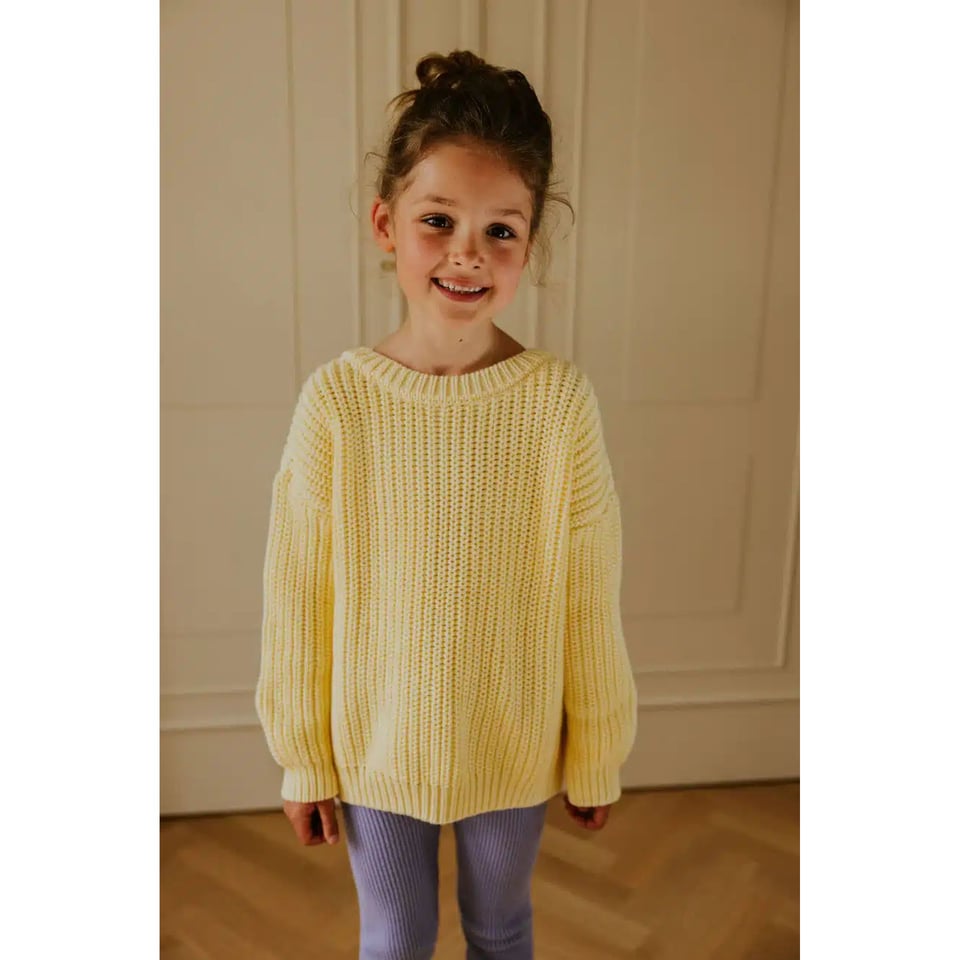 Yuki Kidswear Chunky Knitted Sweater - Vanilla