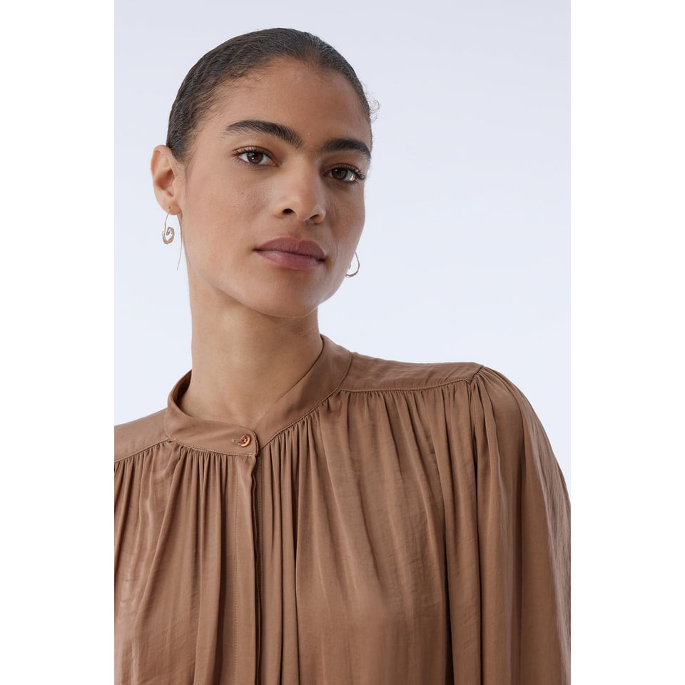Knit-Ted Rubia Blouse - Mocca