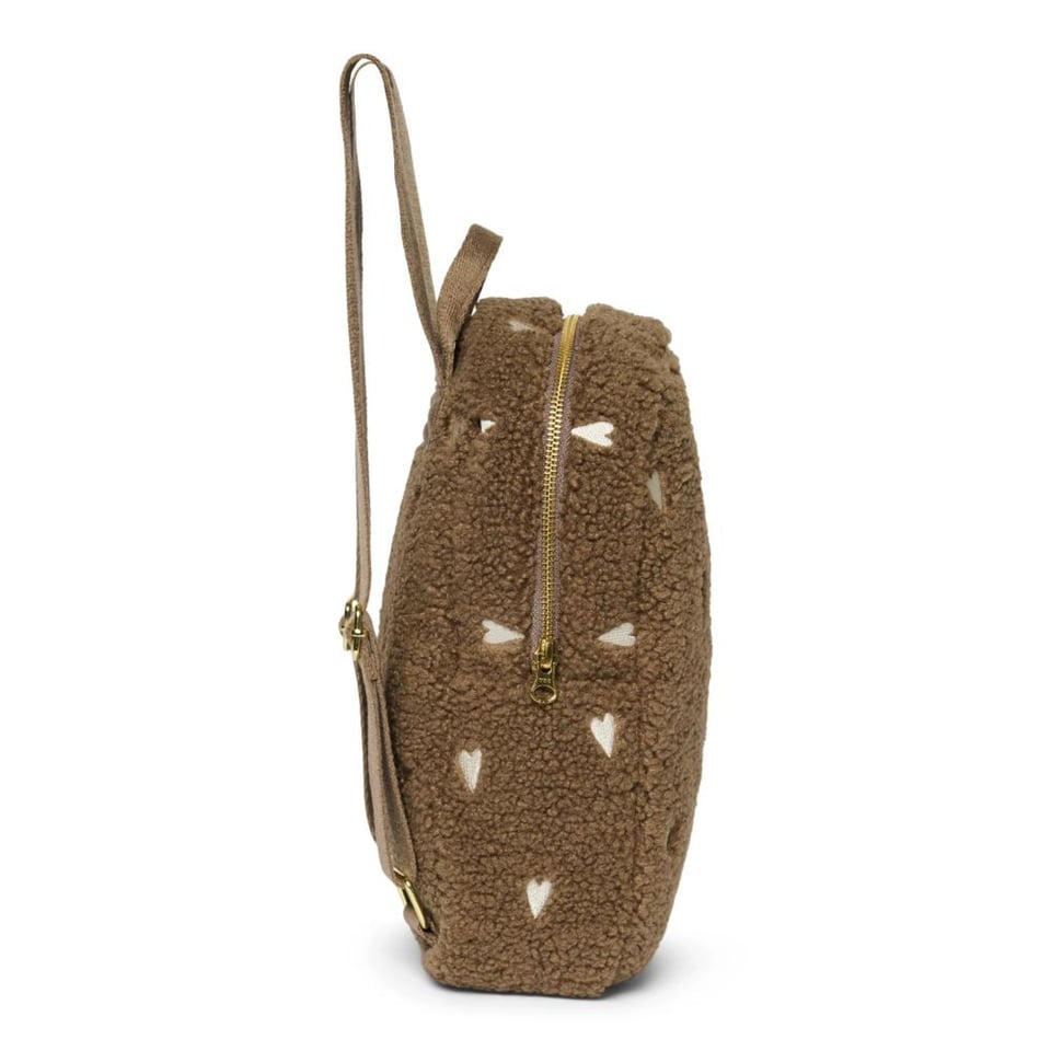 Noos Brown Teddy Hearts Mini Backpack