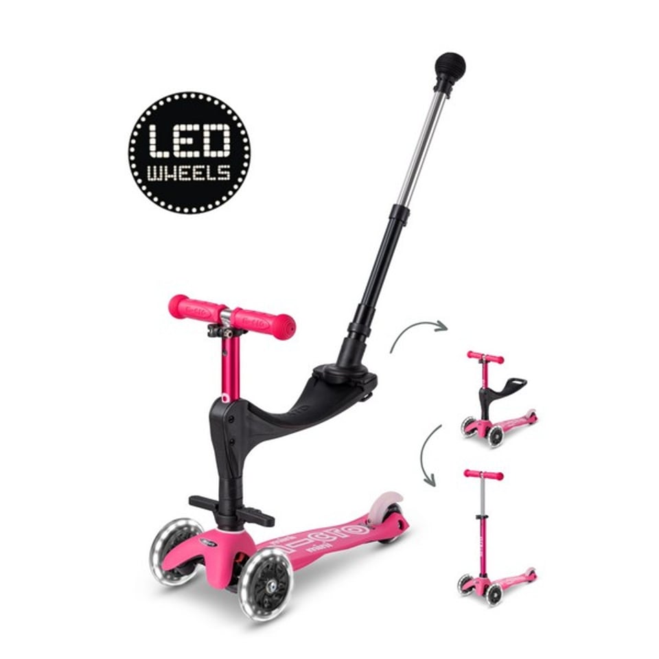 Mini Micro Step 3in1 Deluxe Plus Led Roze