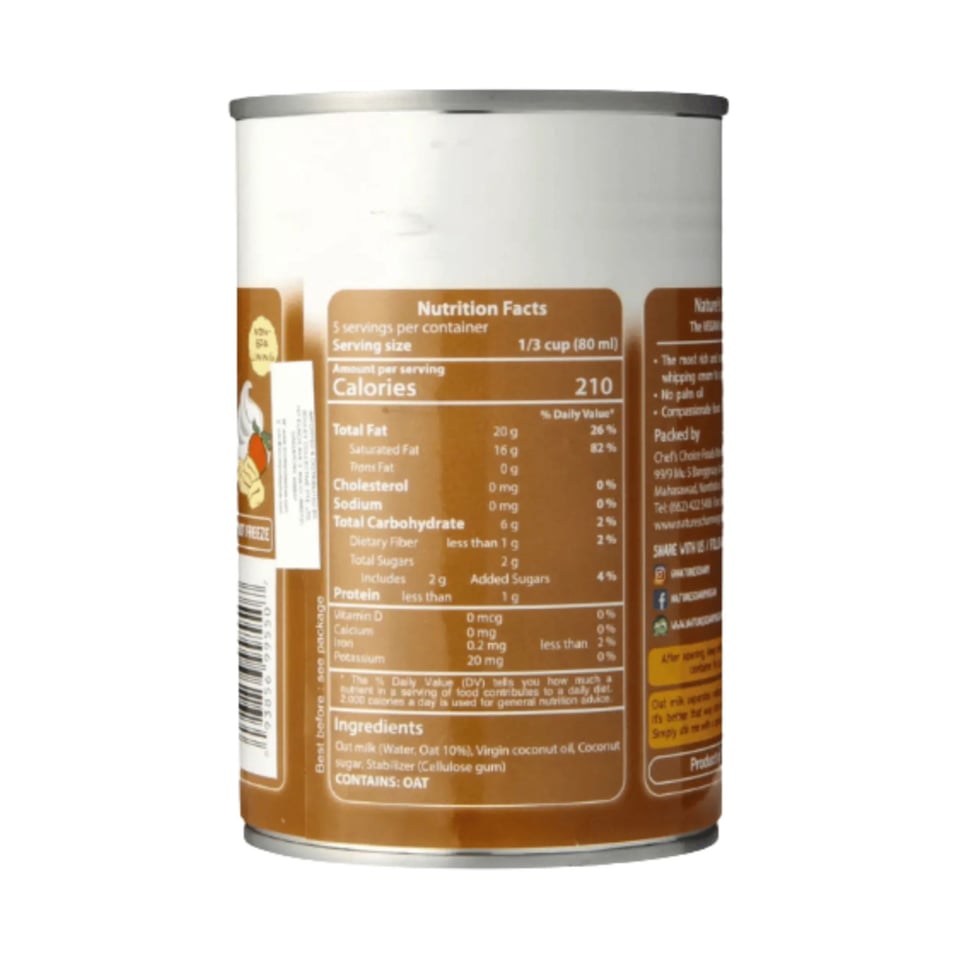 Nature’s Charm Oat Whipping Cream 400g *THT 23.11.2025*