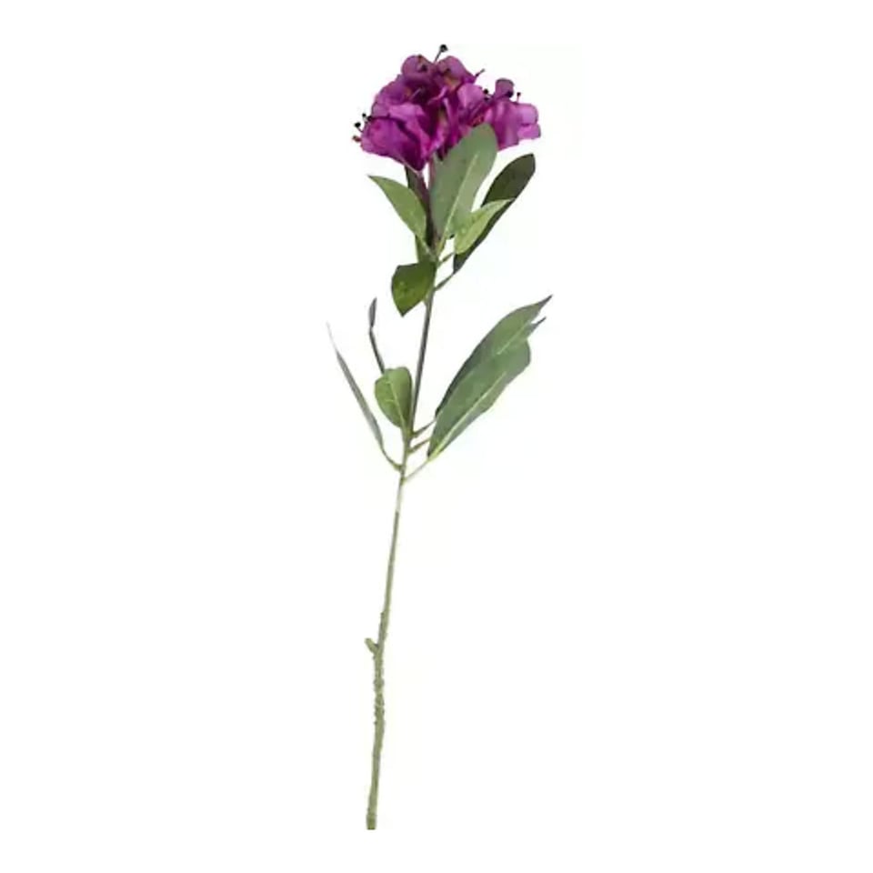 Kunstbloem Azalia Paars-Lila Op Steel 67cm