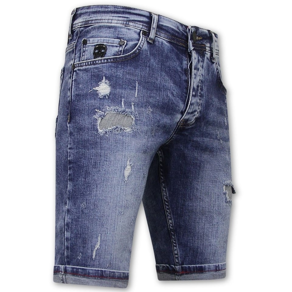 Exclusieve Korte Broek Heren Slim Fit- 1054 - Blauw