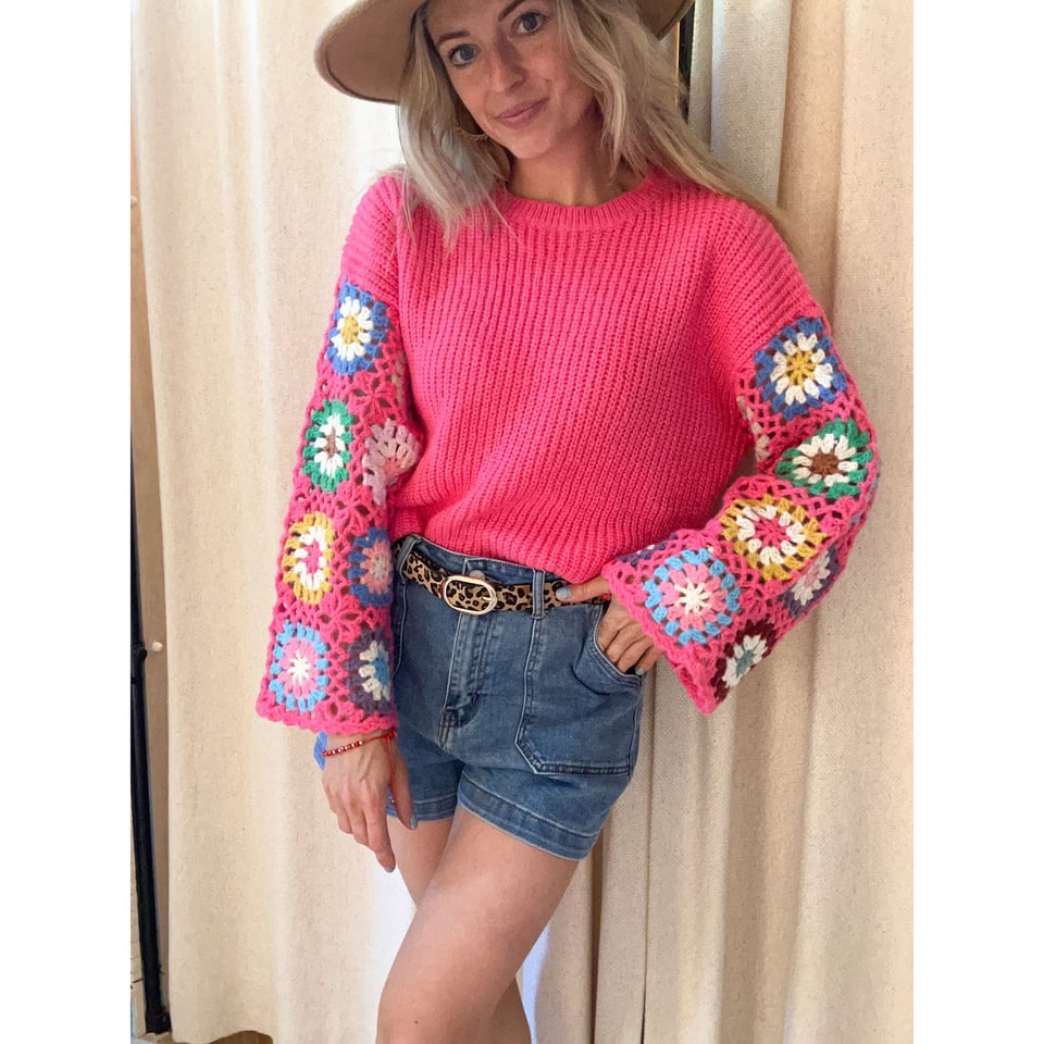 Trui Fashion gebreid roze 