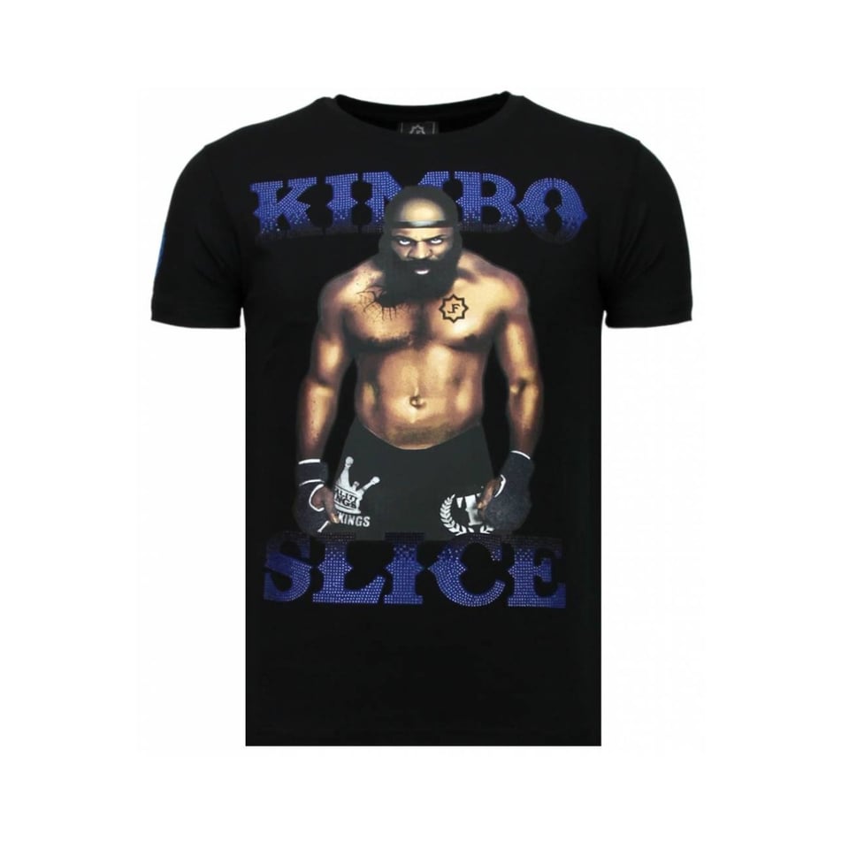 Kimbo Slice - Rhinestone T-Shirt - Zwart