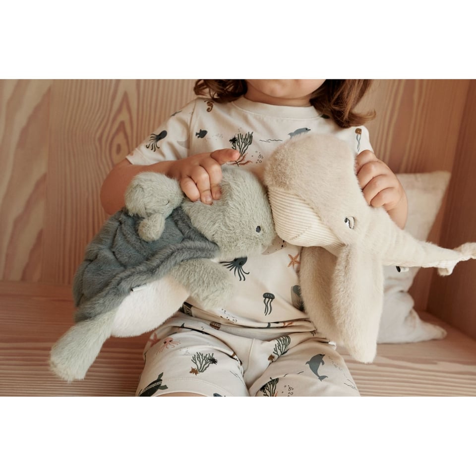 Liewood Knuffels Berto & Baby Turtle Teddy Faune Green