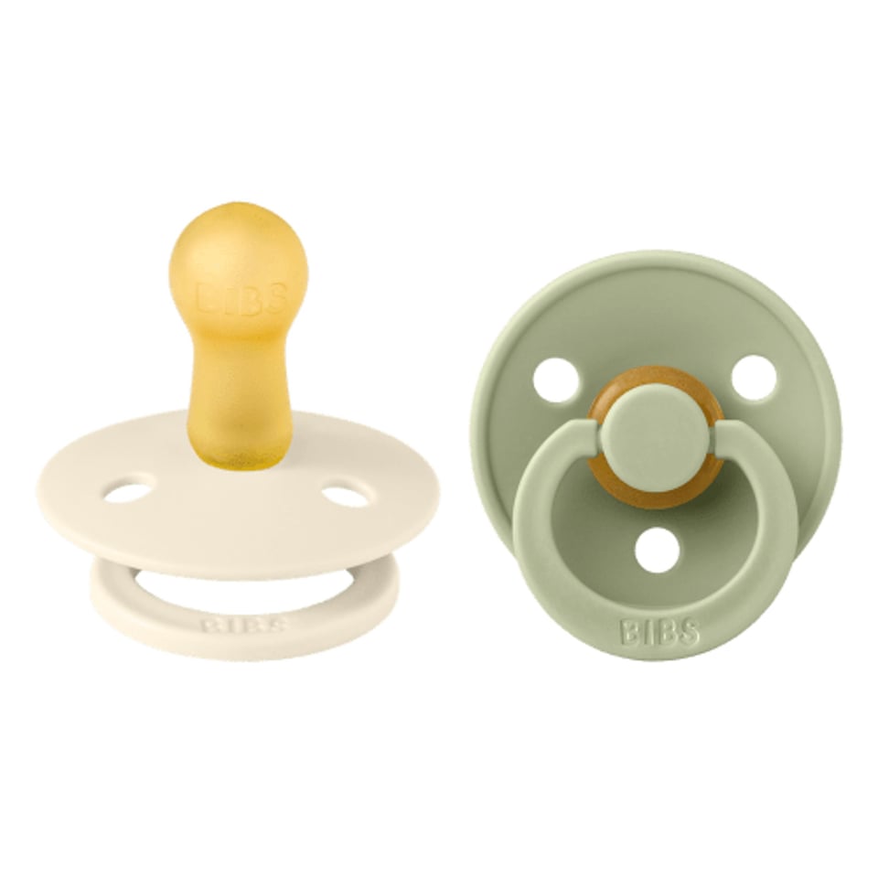 Fopspeen Natuurrubber 2 Pack - Ivory/sage (BIBS)