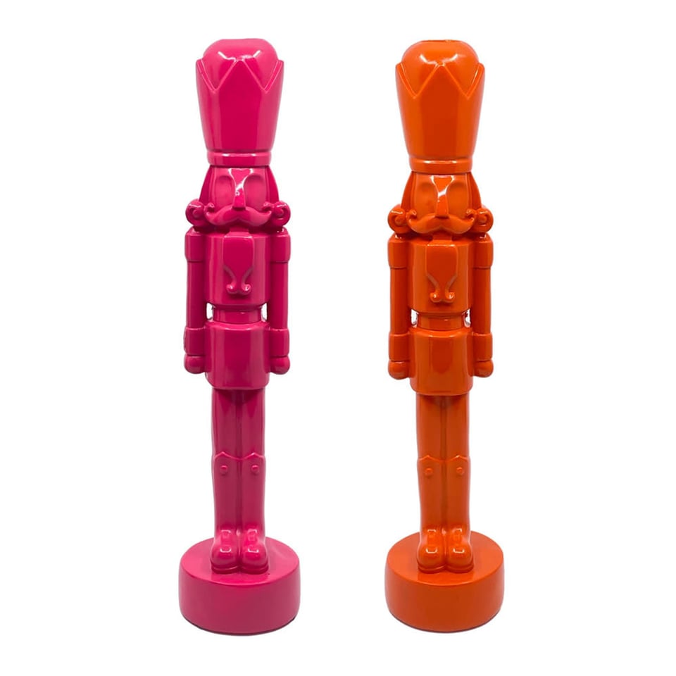 Kandelaar Notenkraker 8x37cm in 2 Kleuren