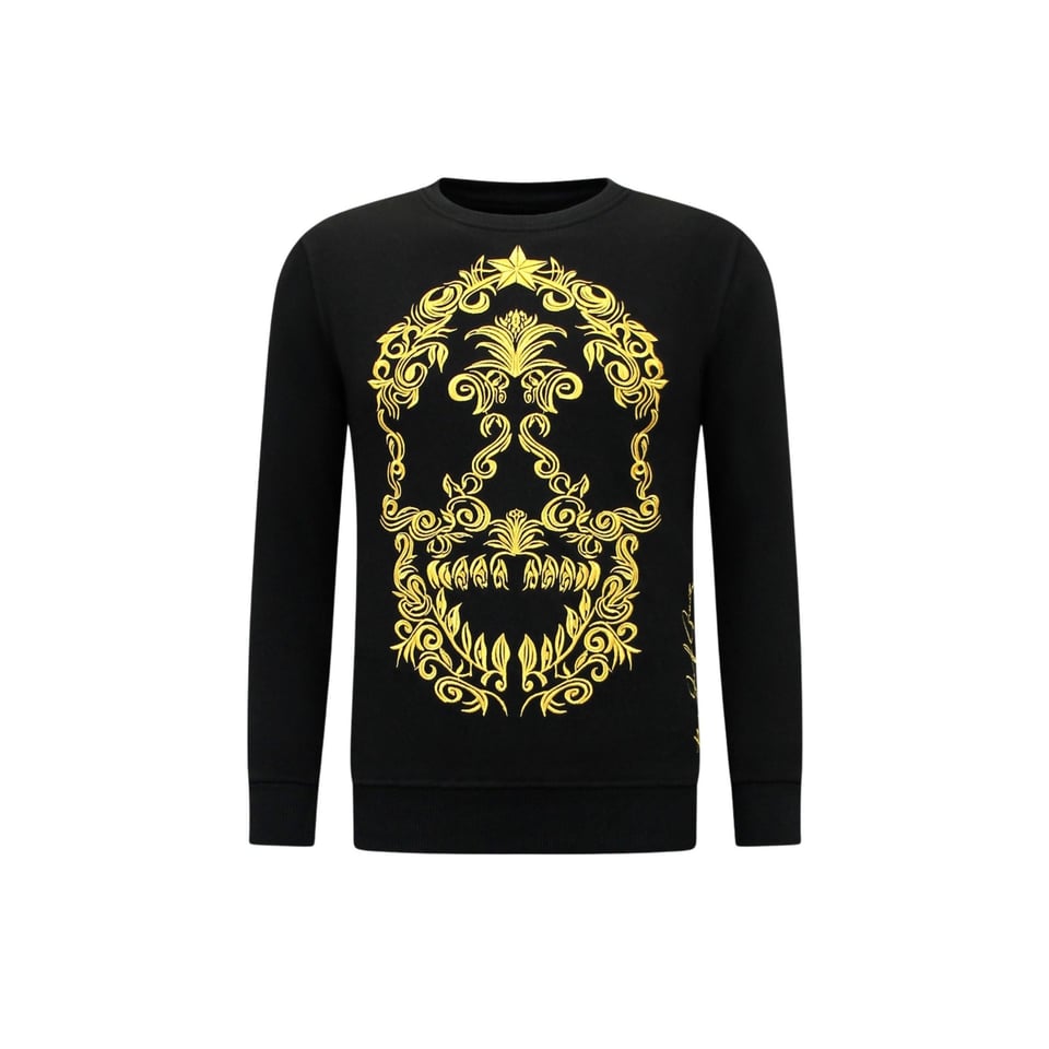 Exclusieve Joggingpak Heren - Skull Embroidery - Zwart
