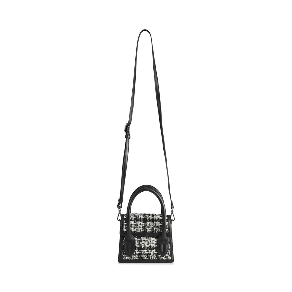 Markberg Vivienne Mini Bag - Tweed Mix Black W/ Black + Off White
