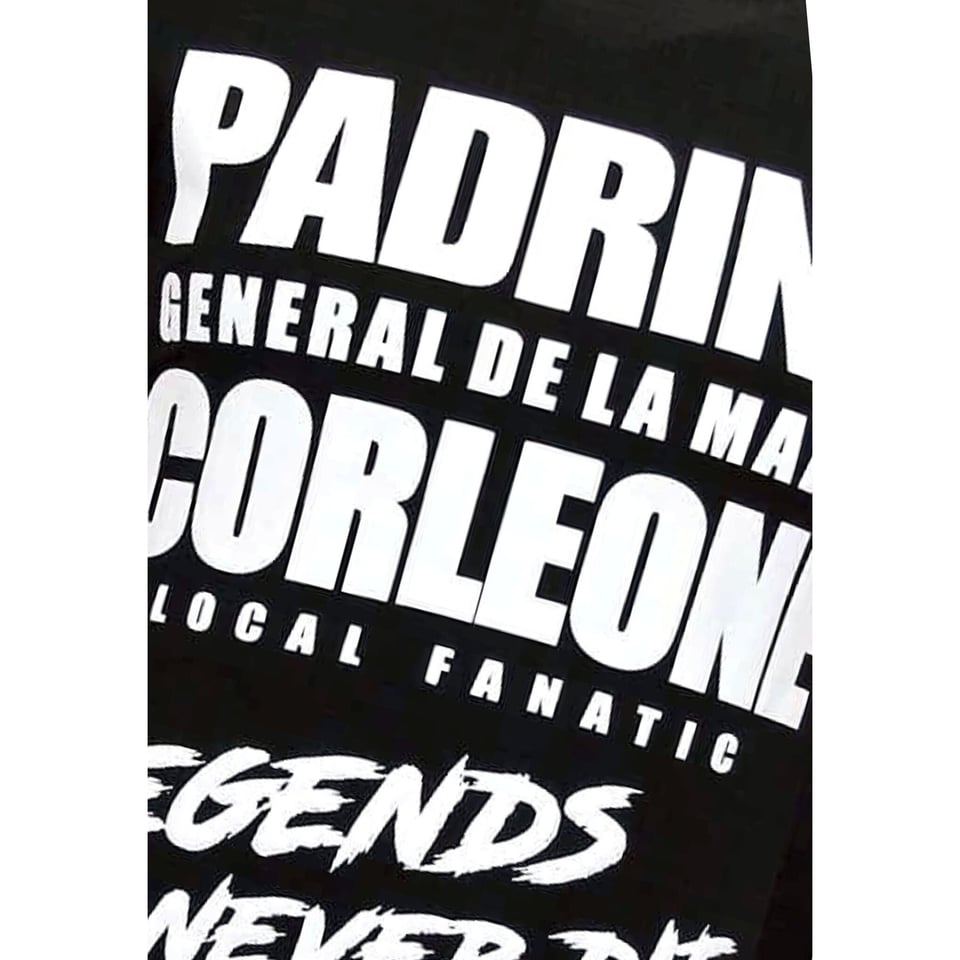 Coole T-Shirt Mannen - Padrino Corleone - Zwart