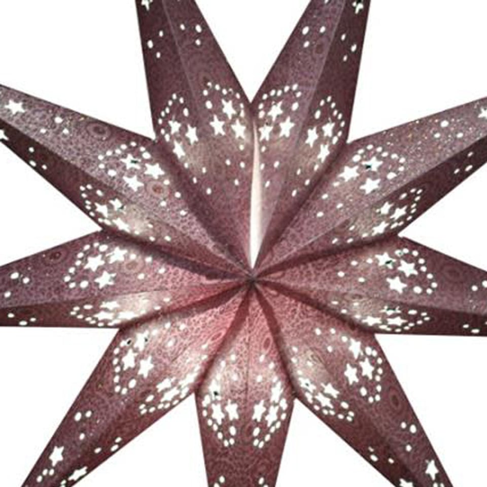 Kerstster Roze-Goud Glitters Papier 60cm