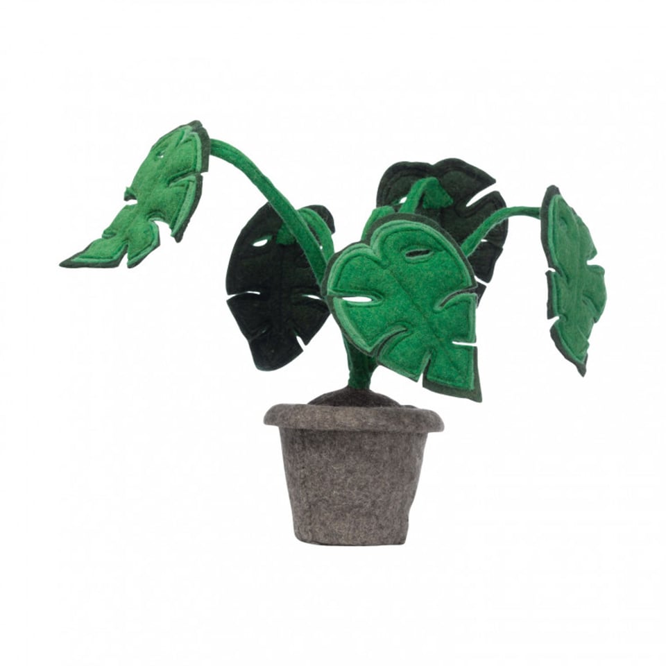 KidsDepot Vilten Decoratie Plant Monstera