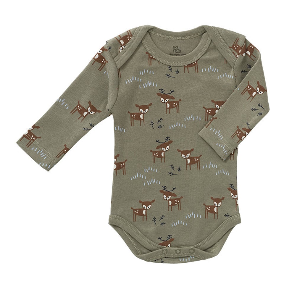 Fresk Romper lange mouw Deer Olive