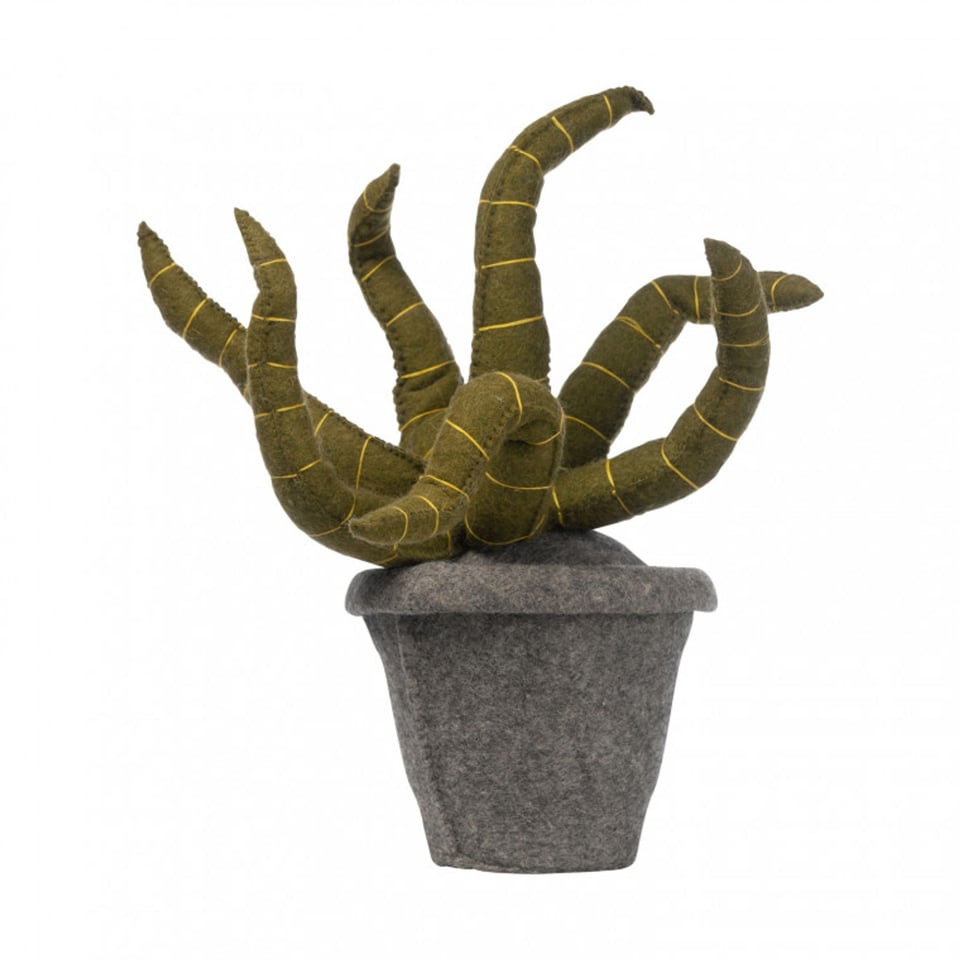 KidsDepot Vilten Decoratie Plant Sanseveria Groen