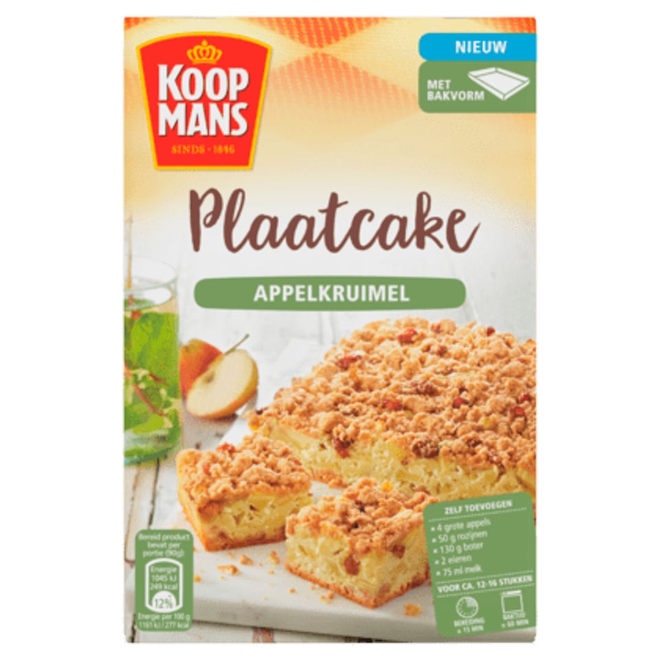 Koopmans Plaatcake Appelkruimel