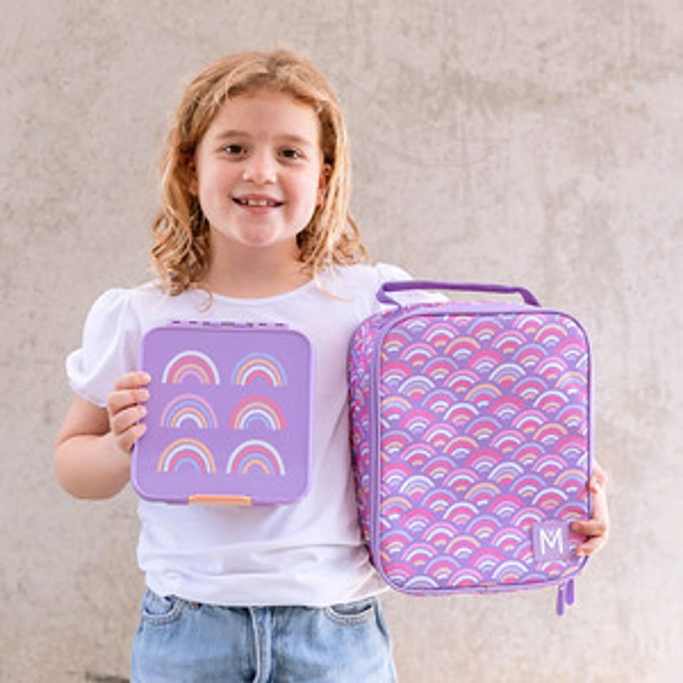 Montii Lunch Koeltas L Rainbow Roller - Roze