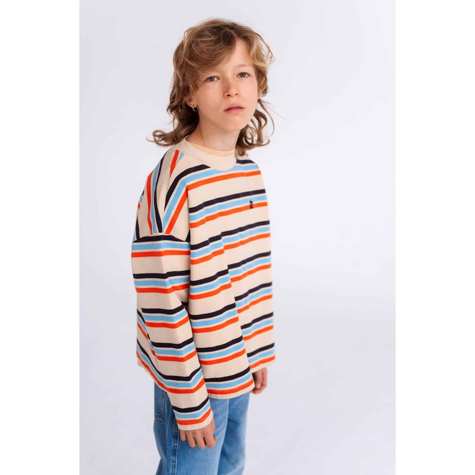 Repose AMS Oversized Boxy Sweater Multi Creme Brulee Stripe