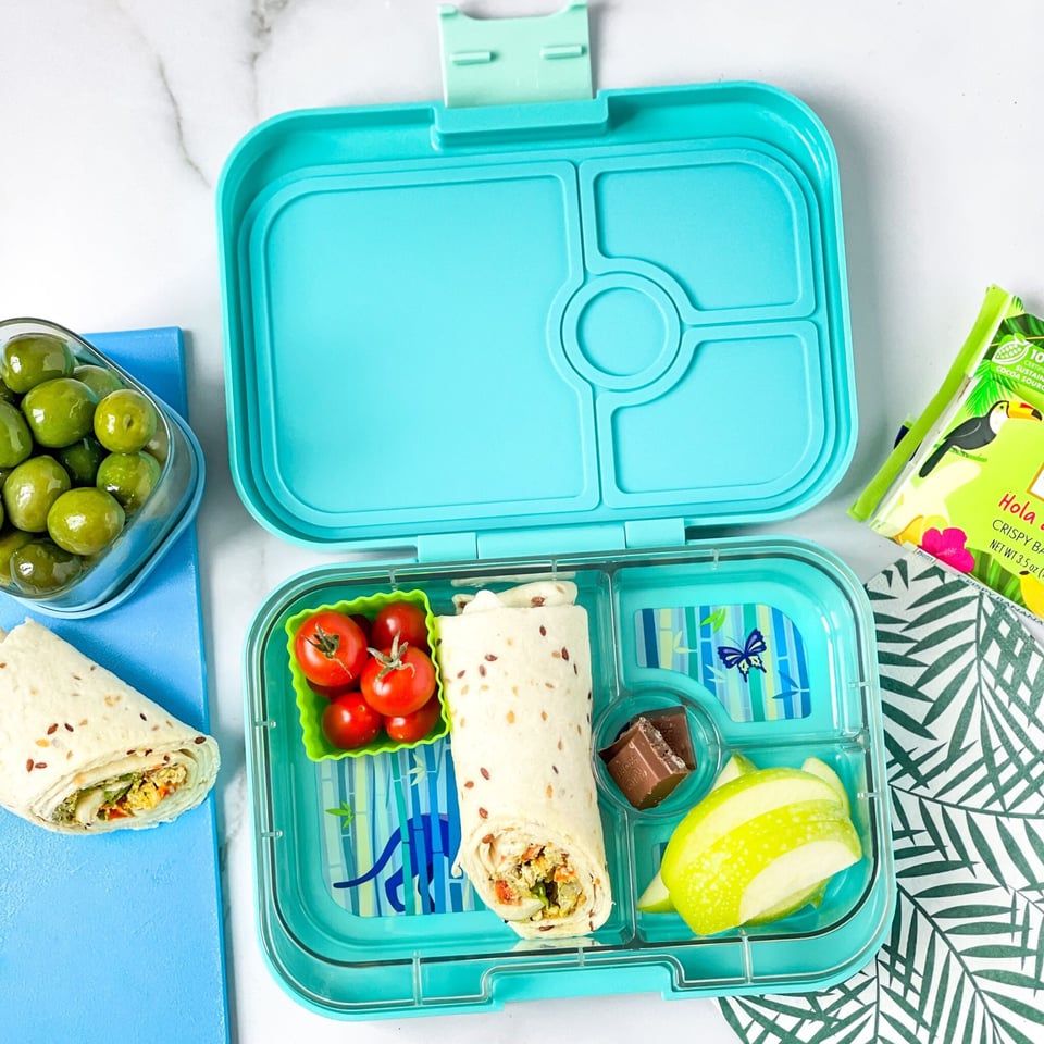 Yumbox Panino 4-Vakken Misty Aqua / Rainbow - Aqua