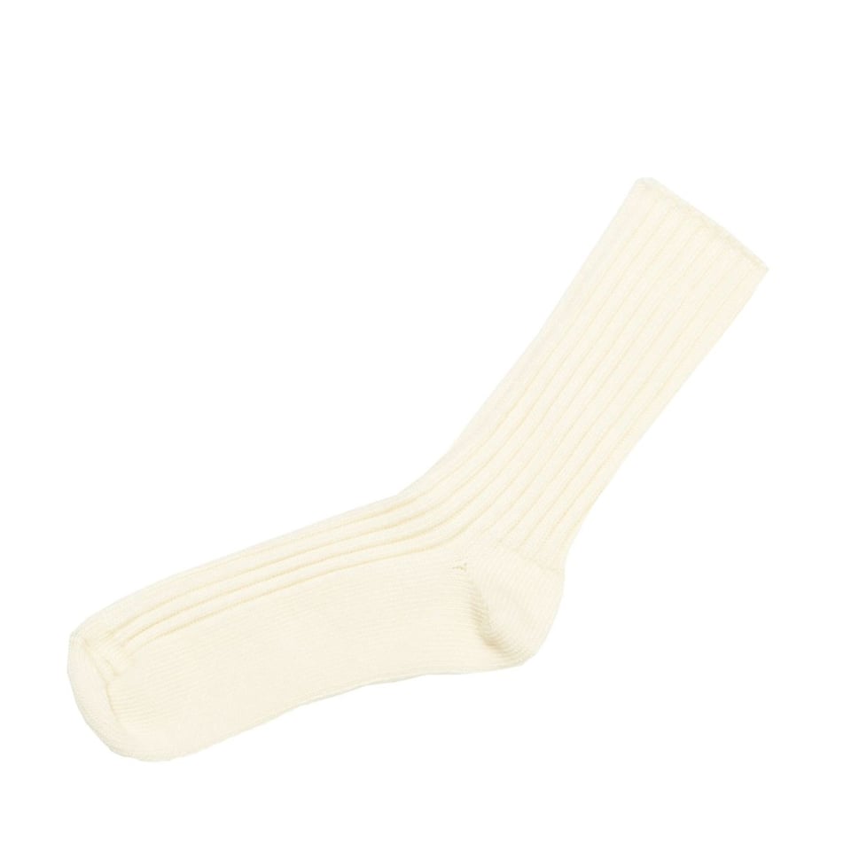 Wool Socks Off White