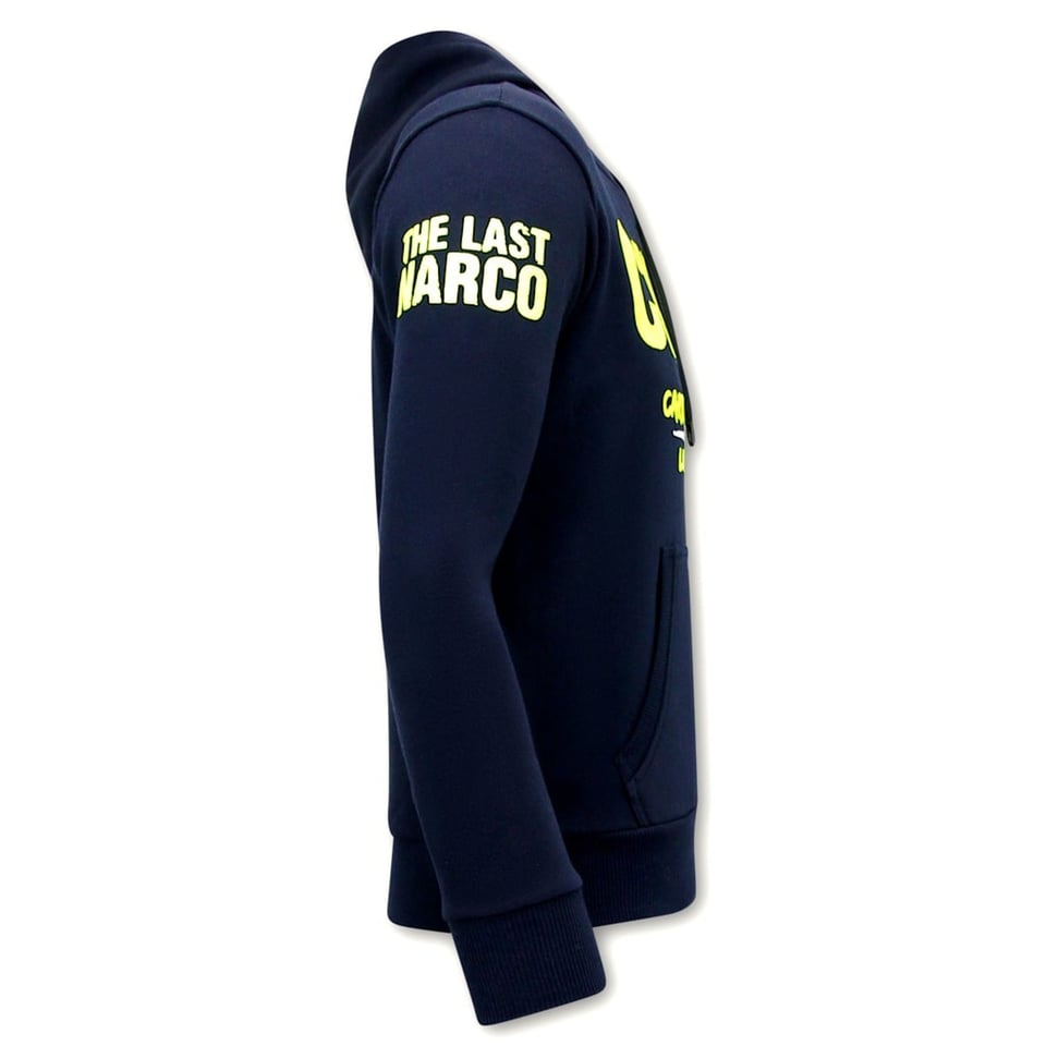 Hoodie Heren Print - El Chapo - Blauw / Navy