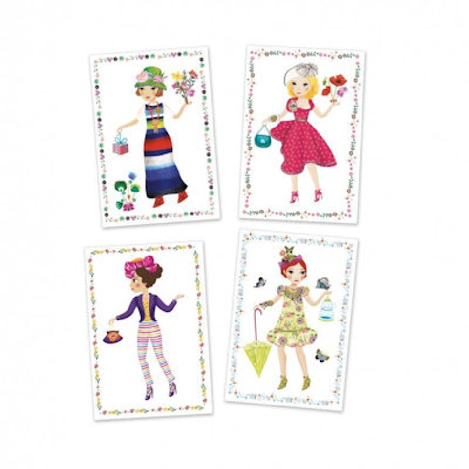 Djeco Knutselset Stickers en Papieren Aankleedpoppen