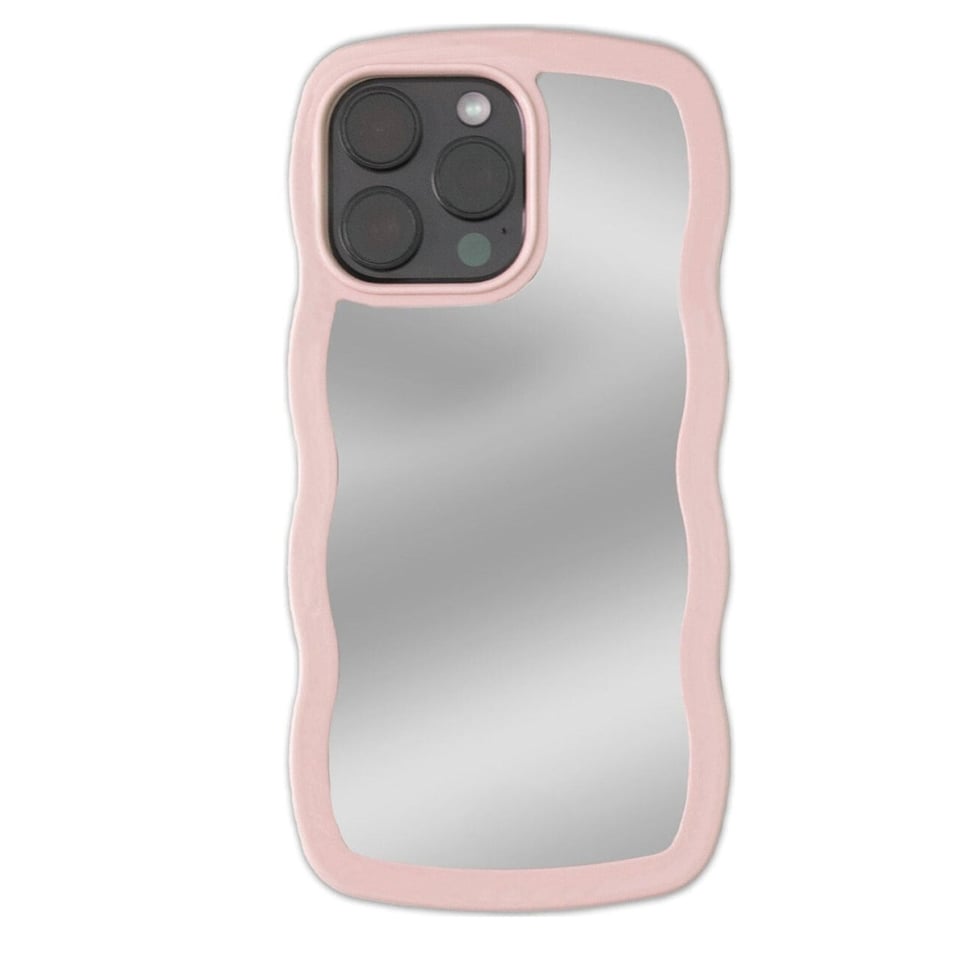 Wavy Mirror Case Roze  Glowy, Wavy & Pink