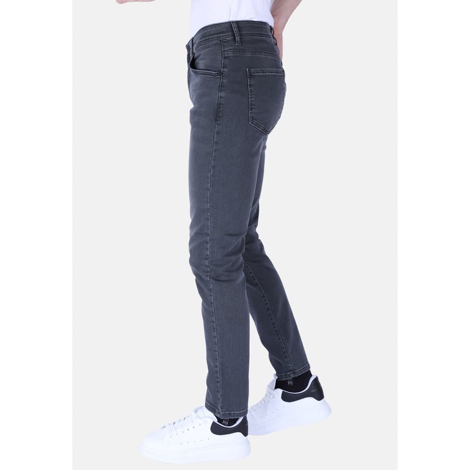 Heren Super Stretch Denim Regular Fit - DP55 - Grijs/Groen