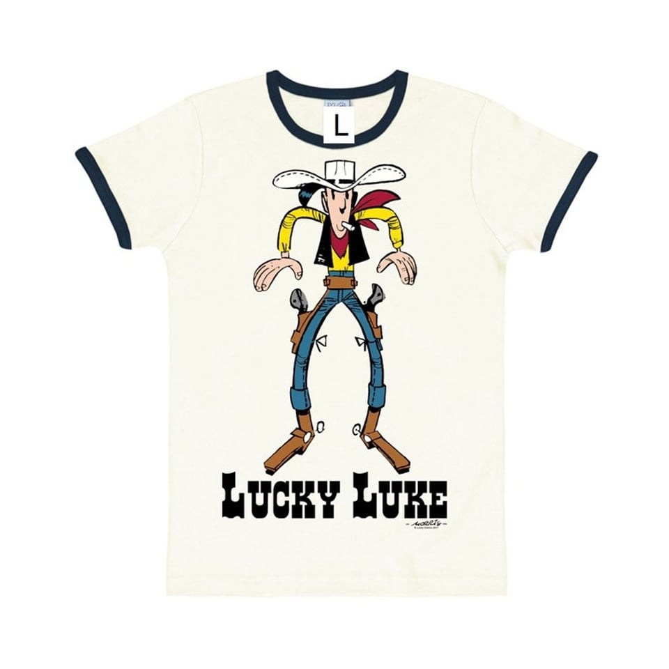 T-Shirt Slimfit Ringer Lucky Luke Showdown