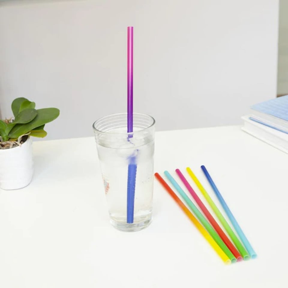 KIKKERLAND Herbruikbare Plastic Rietjes Gradient