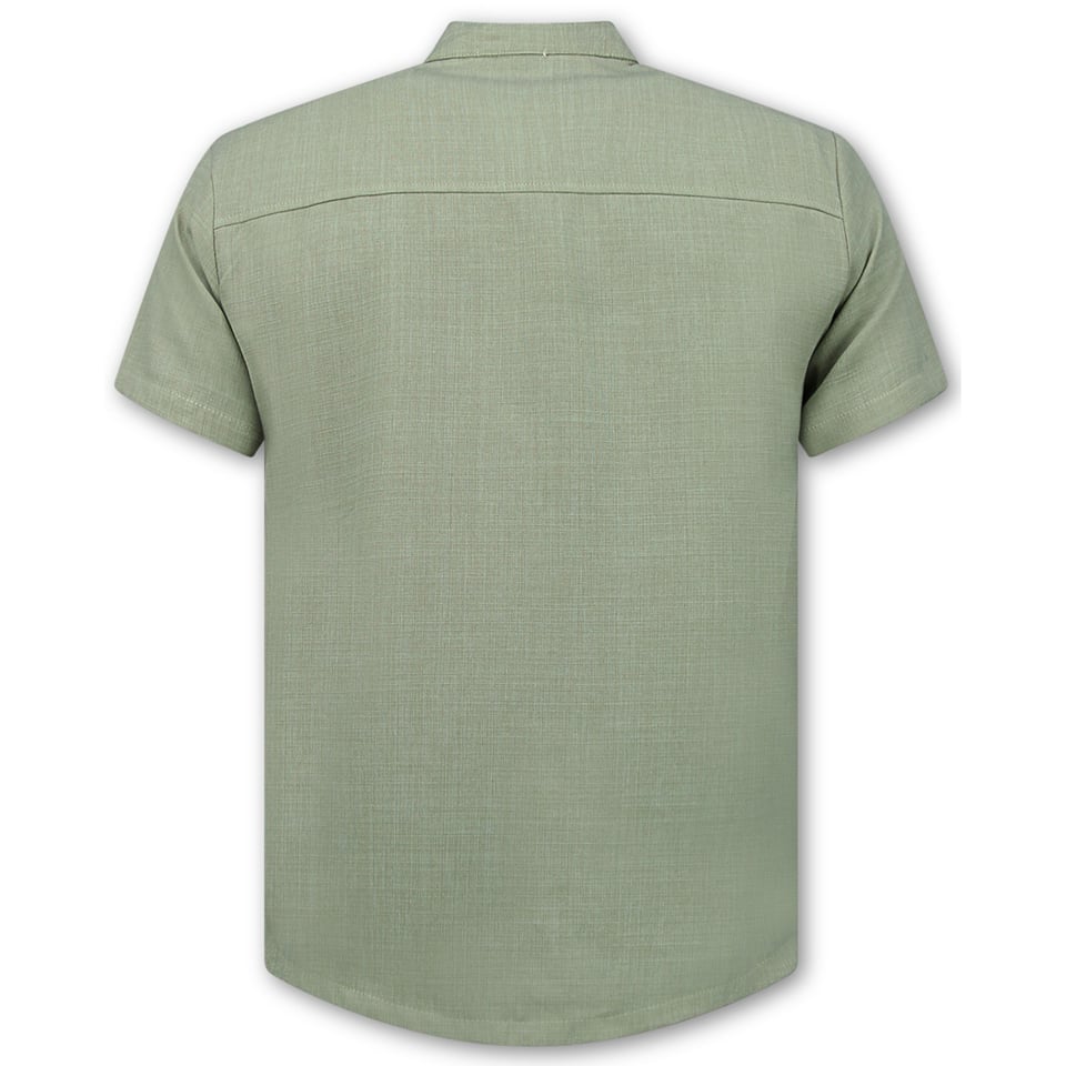 Linnen Zomerset Heren - Linnen Twinset - Linnen Overhemd Heren - Zomer Broek Heren - MG-012 - Bruin