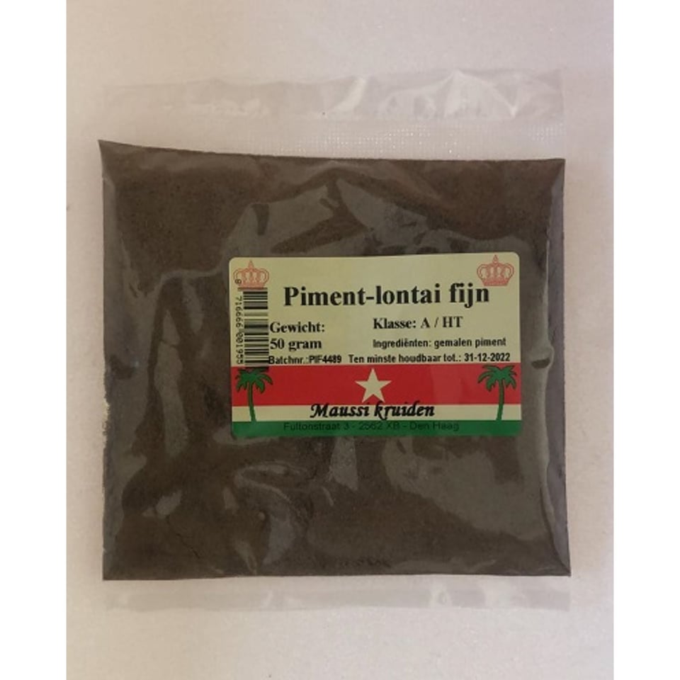 Maussi Kruiden Piment-Lontai Fijn 50 Grams