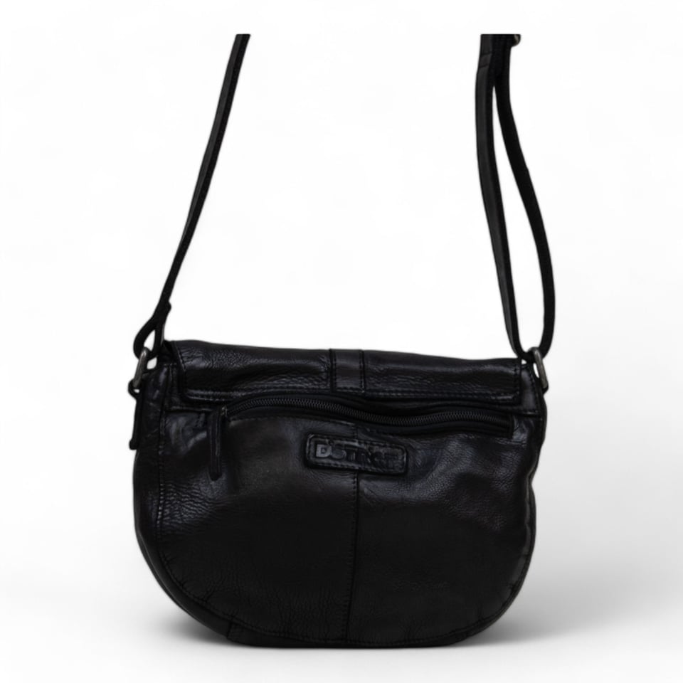 DSTRCT Leather Harrington Road Crossbody Shoulder Bag