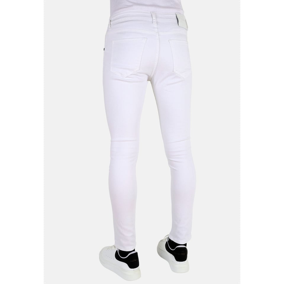 Nette Witte Heren Slim Fit Spijkerbroek Met Stretch -DP106