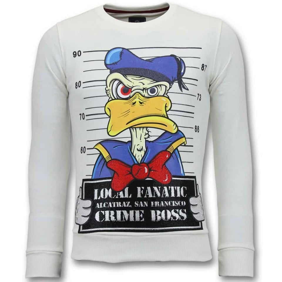 Exclusieve Sweater Heren - Alcatraz Prisoner - Wit