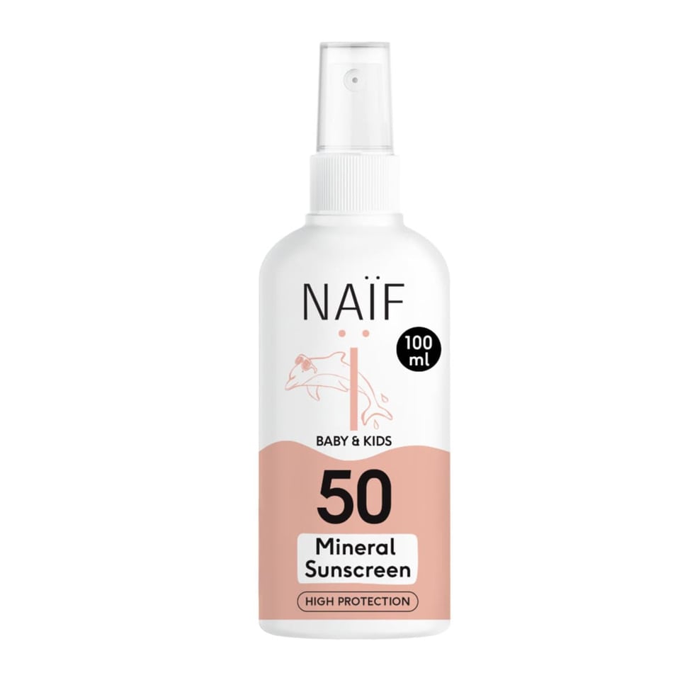 Naïf Minerale Zonnebrandspray SPF50 Voor Baby & Kids