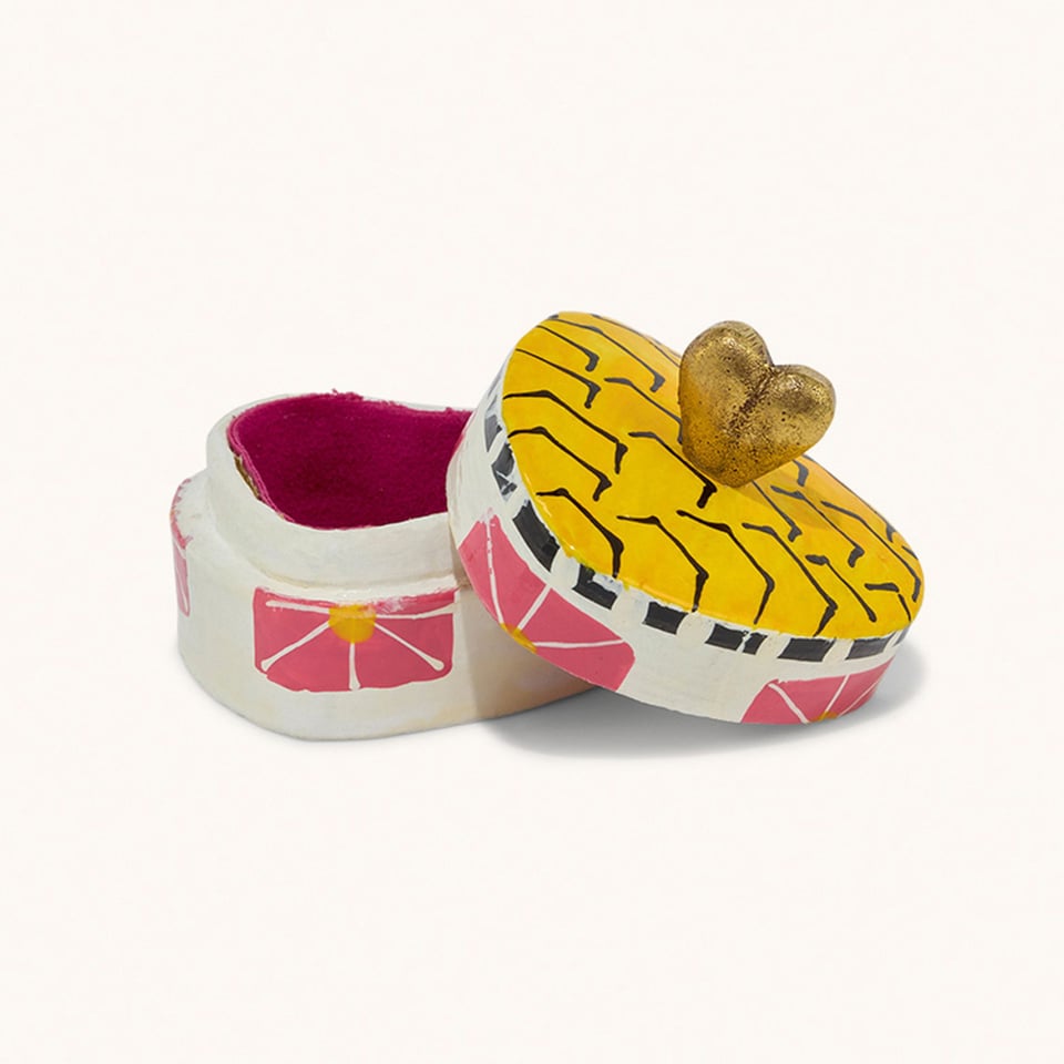 Doosje Erin Heart Multicolor Paper 6x3cm
