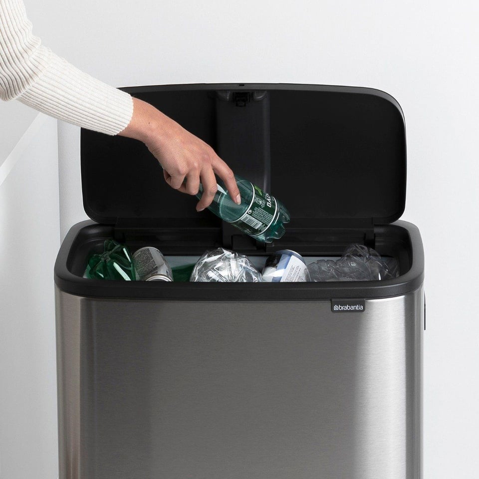 Brabantia Bo Touch Bin Afvalemmer High 60 Liter Matt Steel Fingerprint Proof